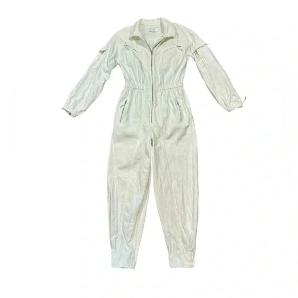 L’Academie Army Coverall Utility Jumpsuit in White x Revolve - Picture 3 of 13